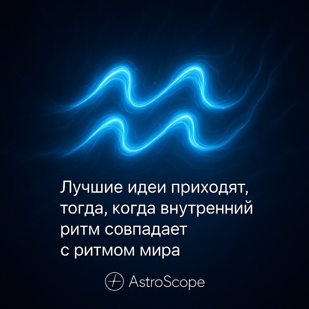 ВОДОЛЕЙ — день, когда новые идеи приходят ровным потоком