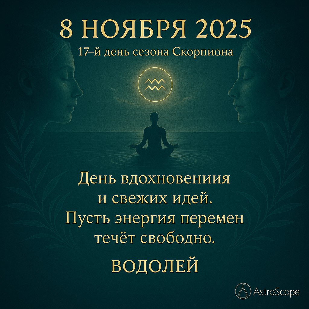 17-й день сезона Скорпиона — поток вдохновения Водолея