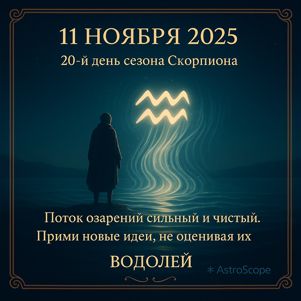♒ Водолей 11 ноября 2025 — день внезапных озарений и свежих идей