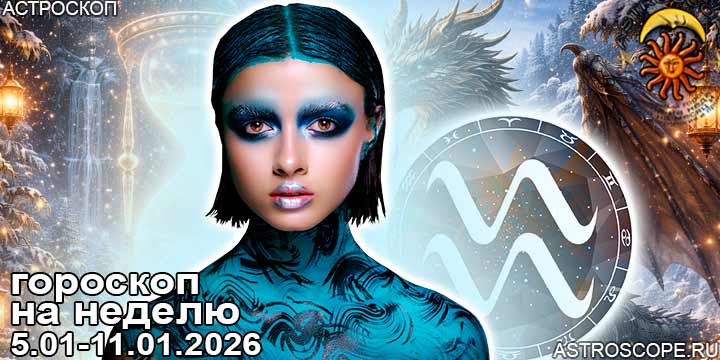 Водолей и ваш гороскоп на неделю по аспектам периода с 5 января по 11 января 2026
