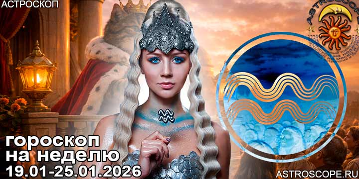 Водолей и ваш гороскоп на неделю по аспектам периода с 19 января по 25 января 2026