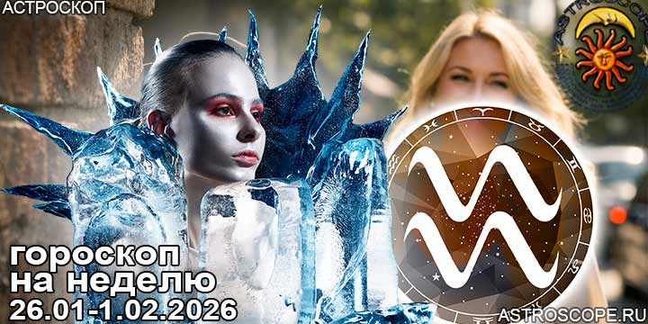 Водолей и ваш гороскоп на неделю по аспектам периода с 26 января по 1 февраля 2026