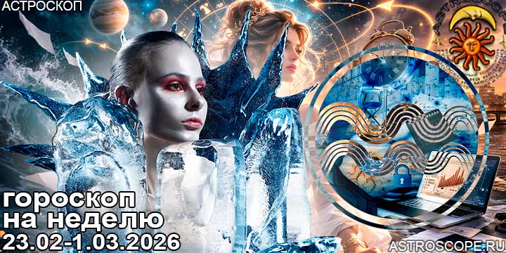 Водолей и ваш гороскоп на неделю по аспектам периода с 23 февраля по 1 марта 2026