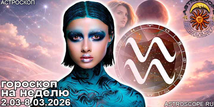 Водолей и ваш гороскоп на неделю по аспектам периода с 2 марта по 8 марта 2026