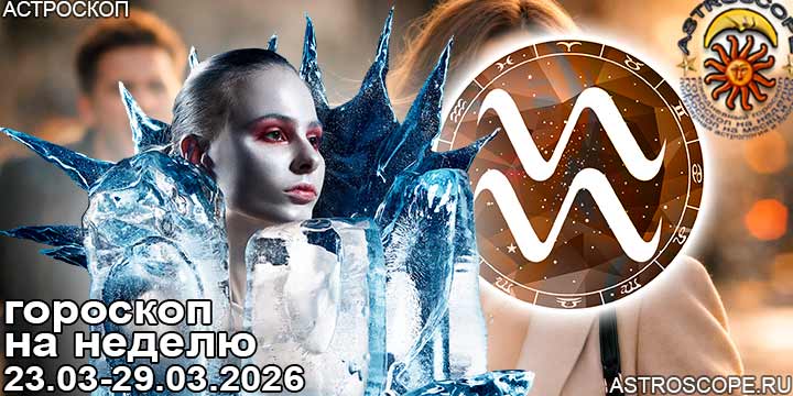 Водолей и ваш гороскоп на неделю по аспектам периода с 23 марта по 29 марта 2026