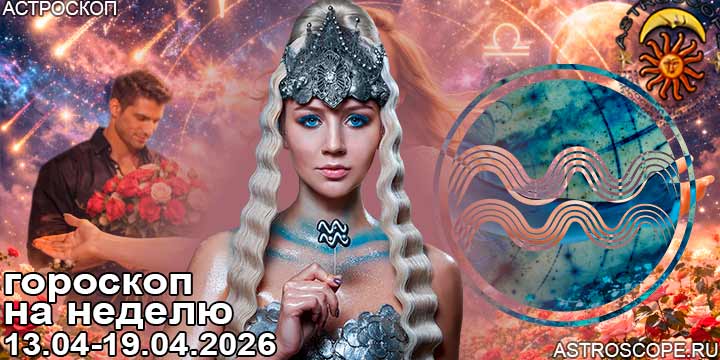 Водолей и ваш гороскоп на неделю по аспектам периода с 13 апреля по 19 апреля 2026