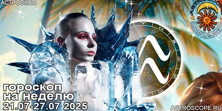 Водолей и ваш гороскоп на неделю по аспектам периода с 21 июля по 27 июля 2025