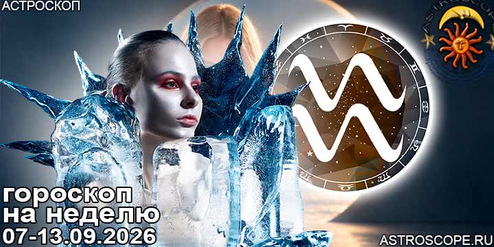 Водолей и ваш гороскоп на неделю по аспектам периода с 7  по 13 сентября 2026