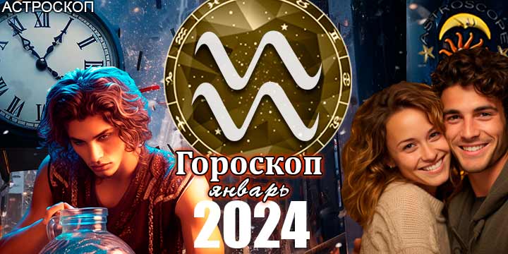 Гороскоп Водолея на январь 2024 - главные аспекты месяца