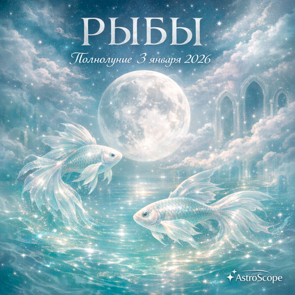 ♓ Рыбы — Полнолуние 3 января 2026: очищение души
