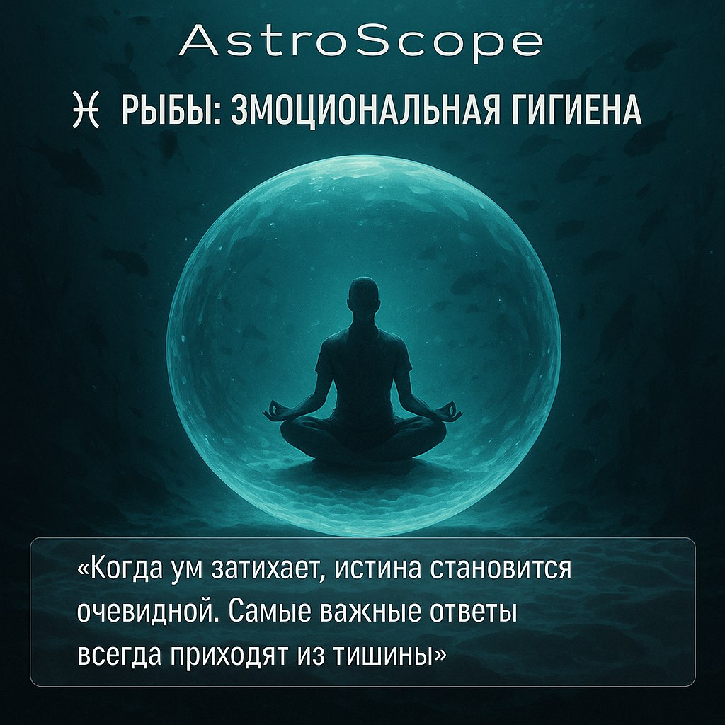 ♓ Рыбы: День эмоциональной гигиены Время чистого знания и тишины