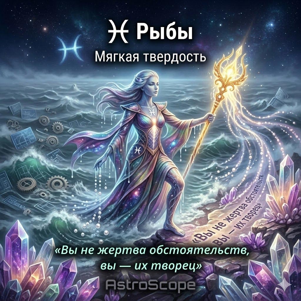 Гороскоп Рыбы на 9 марта: Мягкая твердость и взрослая опора