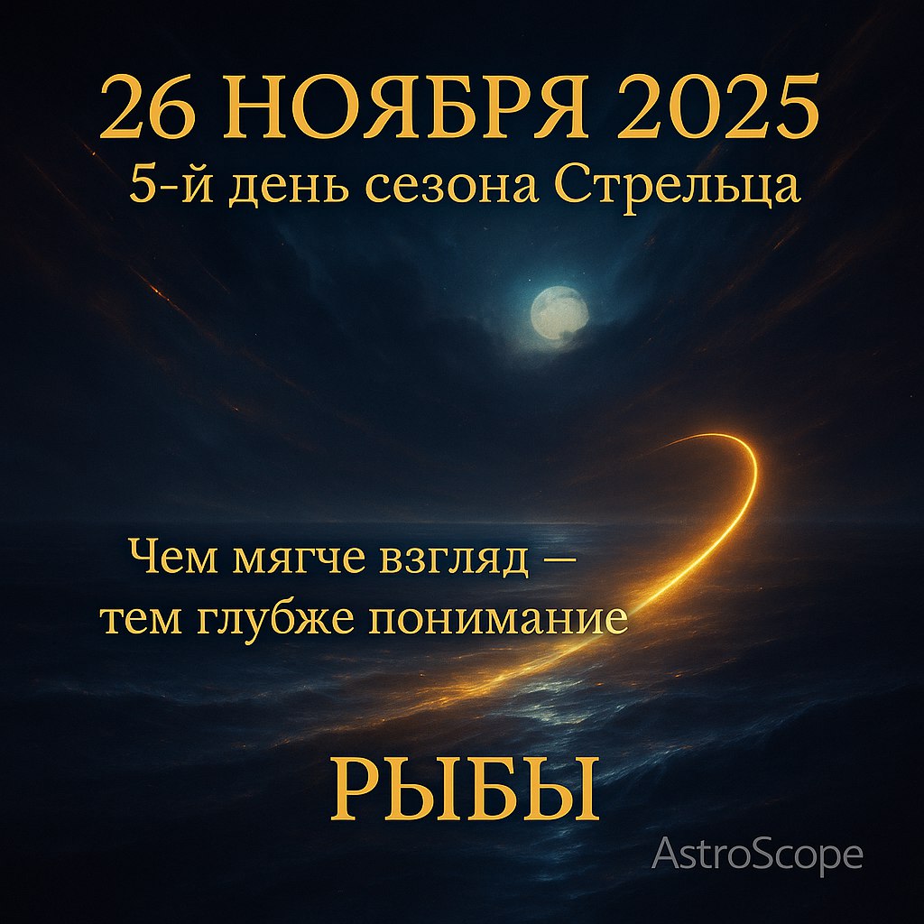 ♓ Рыбы 26 ноября 2025 — день тонких ощущений и внутренней мудрости