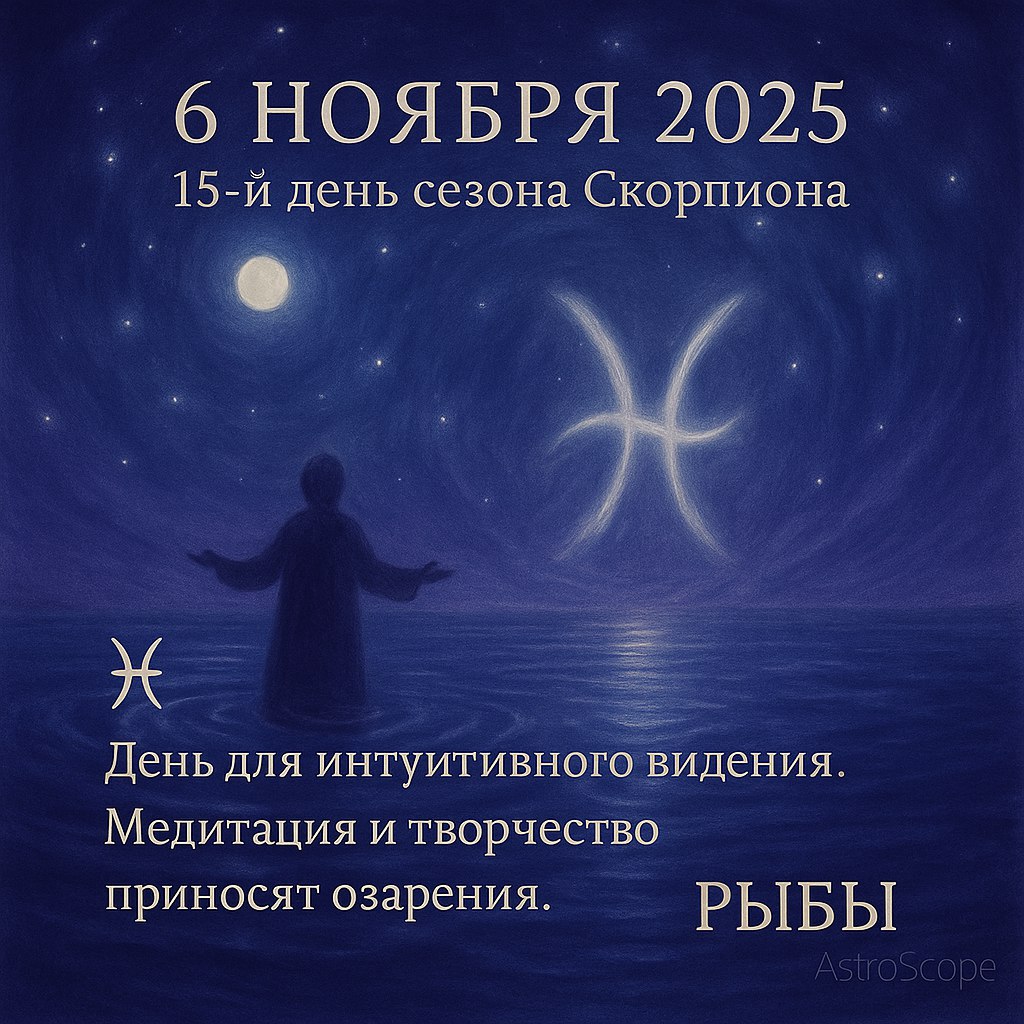 День прозрения для Рыб — 6 ноября 2025