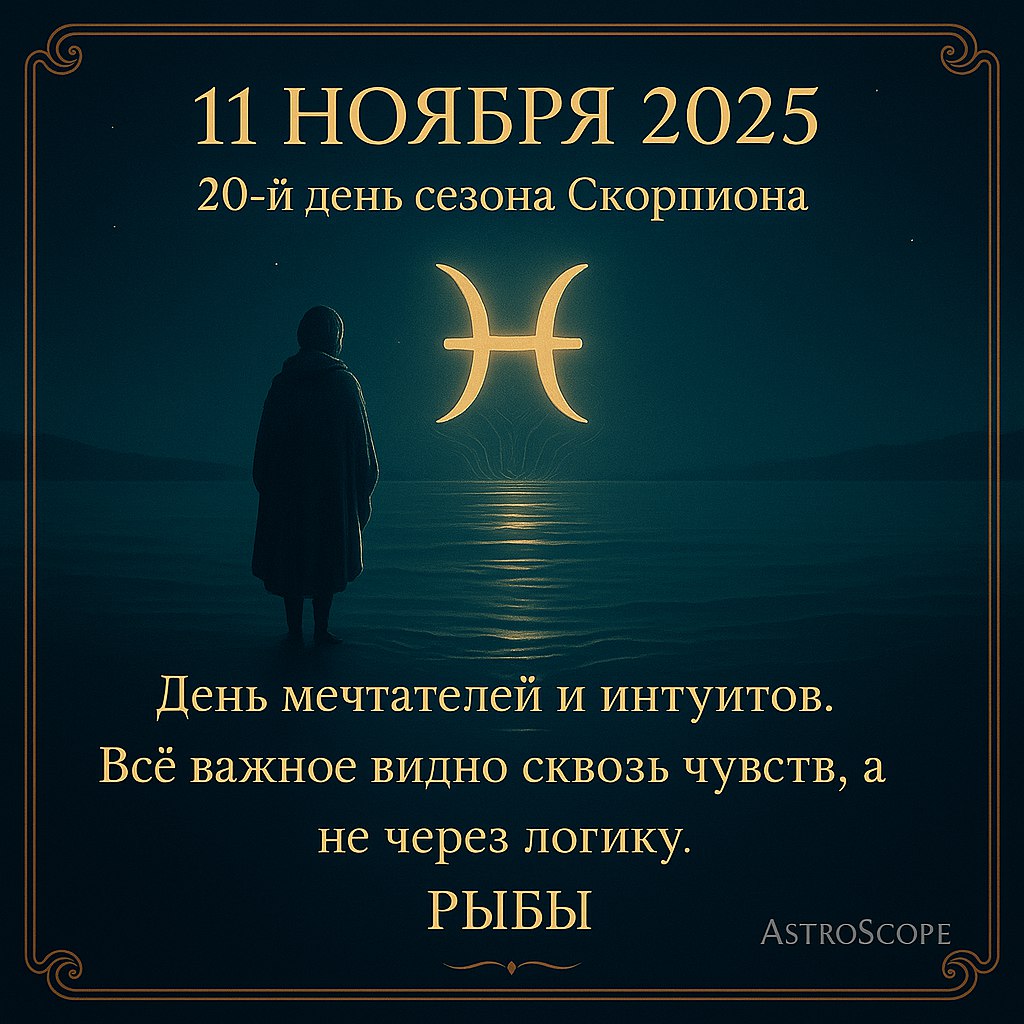 ♓ Рыбы 11 ноября 2025 — день чувств и глубоких откровений
