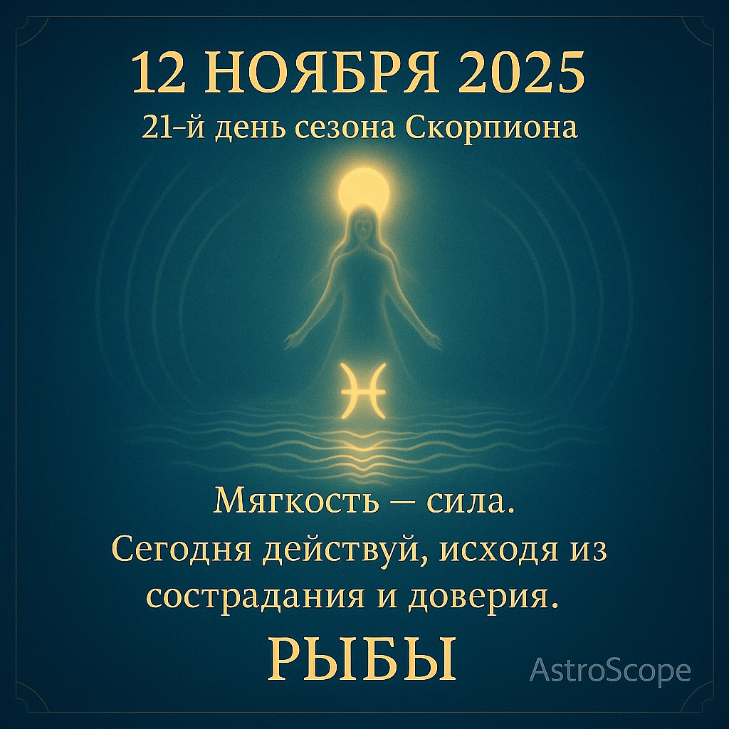 ♓ Рыбы 12 ноября 2025 — Мягкость и доверие