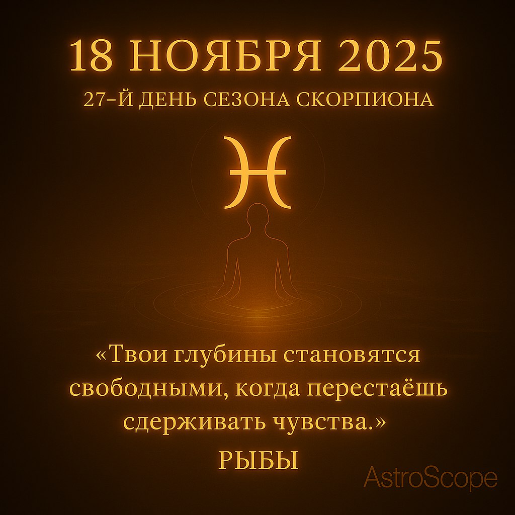 ♓ Рыбы 18 ноября 2025 — Освобождение через принятие чувств