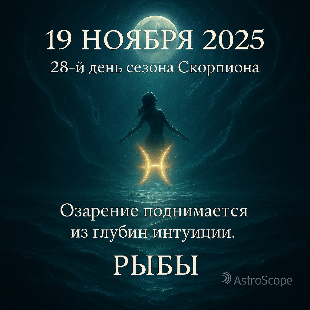 ♓ Рыбы 19 ноября 2025 — Вдохновение рождается из глубин чувств