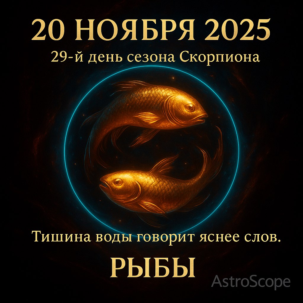 ♓ Рыбы 20 ноября 2025 — время услышать тишину