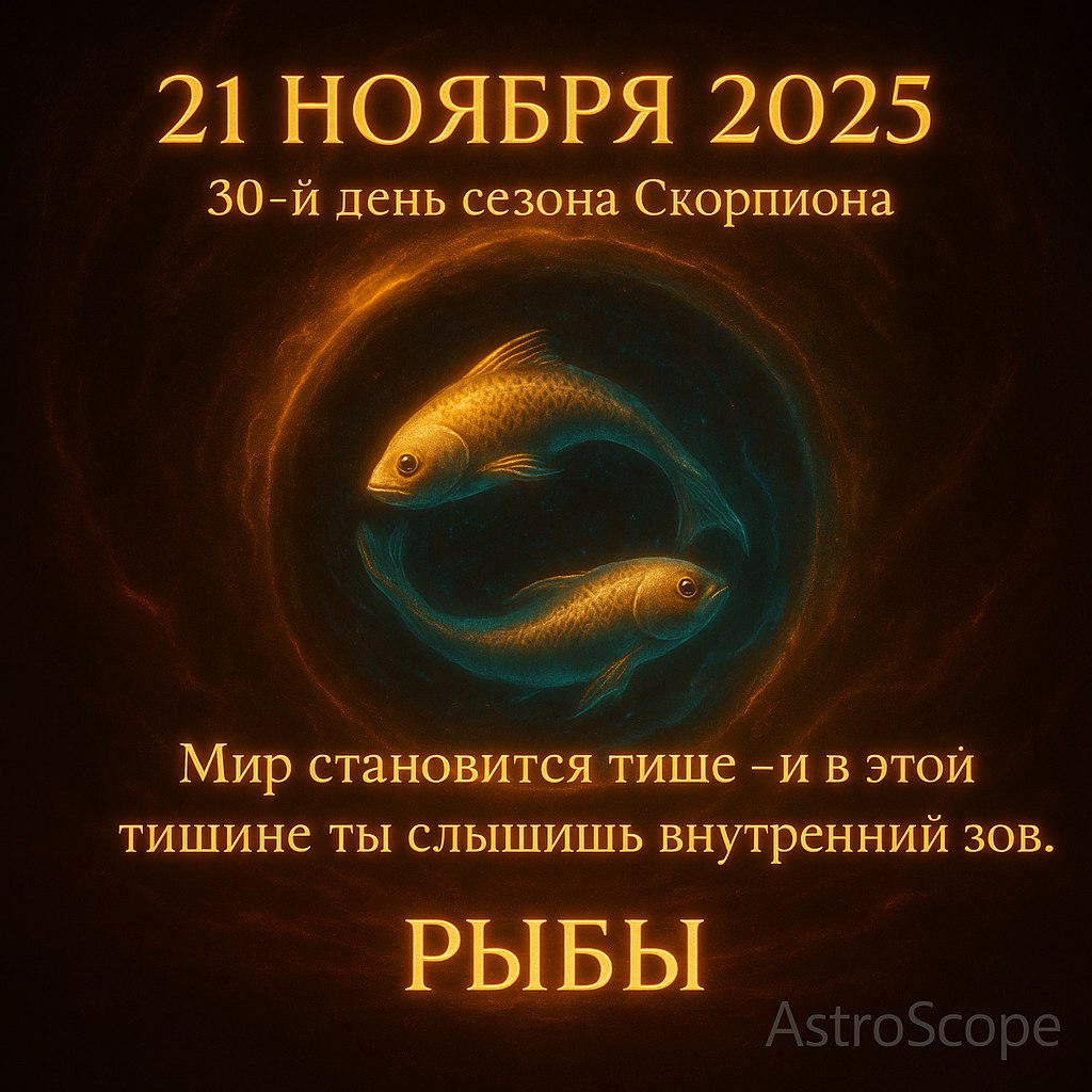 ♓ Рыбы 21 ноября 2025 — день внутренней тишины и прозрения